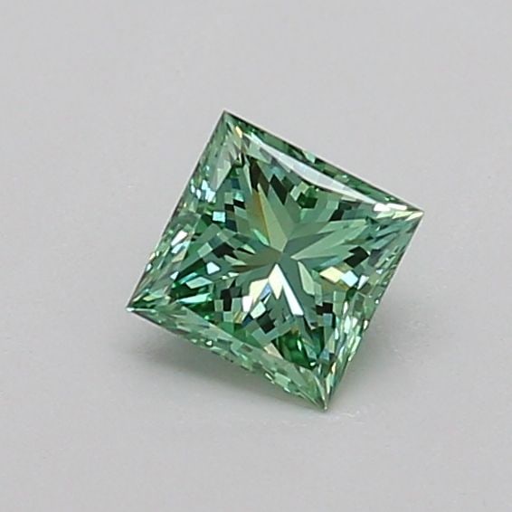 Loose Diamond - PRINCESS 0.41ct Fancy Vivid Green VS1: Loose Diamond - PRINCESS 0.41ct Fancy Vivid Green VS1 Source: This is a real non-mined Diamond that has been grown in a lab Shape: PRINCESS Carats: 0.41 Color: Fancy Vivid Green Certification: IGI Vid