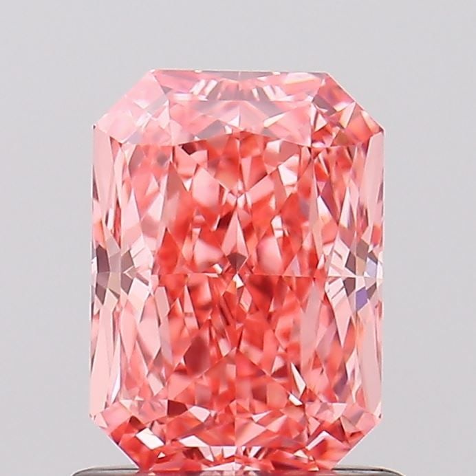Loose Diamond - RADIANT 1.06ct Fancy Vivid Pink VVS2: Loose Diamond - RADIANT 1.06ct Fancy Vivid Pink VVS2 Source: This is a real non-mined Diamond that has been grown in a lab Shape: RADIANT Carats: 1.06 Color: Fancy Vivid Pink Certification: IGI Video:
