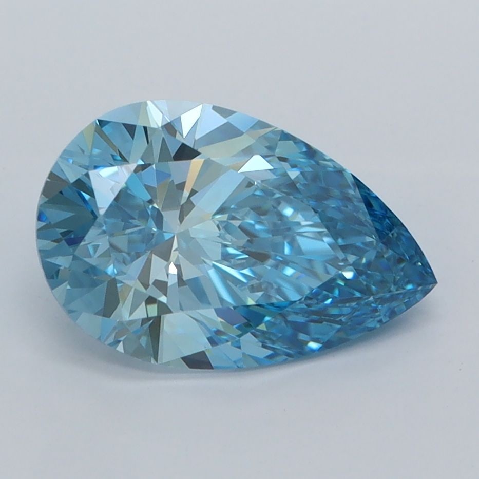 Loose Diamond - PEAR 2.02ct Fancy Vivid Blue VVS1: Loose Diamond - PEAR 2.02ct Fancy Vivid Blue VVS1 Source: This is a real non-mined Diamond that has been grown in a lab Shape: PEAR Carats: 2.02 Color: Fancy Vivid Blue Certification: IGI Video: