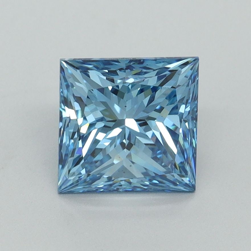 Loose Diamond - PRINCESS 1.74ct Fancy Vivid Blue VS1: Loose Diamond - PRINCESS 1.74ct Fancy Vivid Blue VS1 Source: This is a real non-mined Diamond that has been grown in a lab Shape: PRINCESS Carats: 1.74 Color: Fancy Vivid Blue Certification: IGI Video