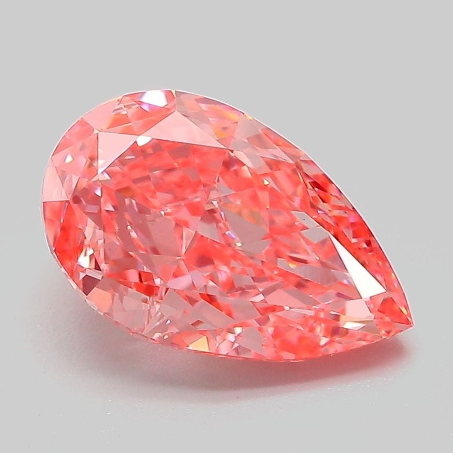 Loose Diamond - PEAR 3.07ct Fancy Vivid Pink VVS2: Loose Diamond - PEAR 3.07ct Fancy Vivid Pink VVS2 Source: This is a real non-mined Diamond that has been grown in a lab Shape: PEAR Carats: 3.07 Color: Fancy Vivid Pink Certification: IGI Video: