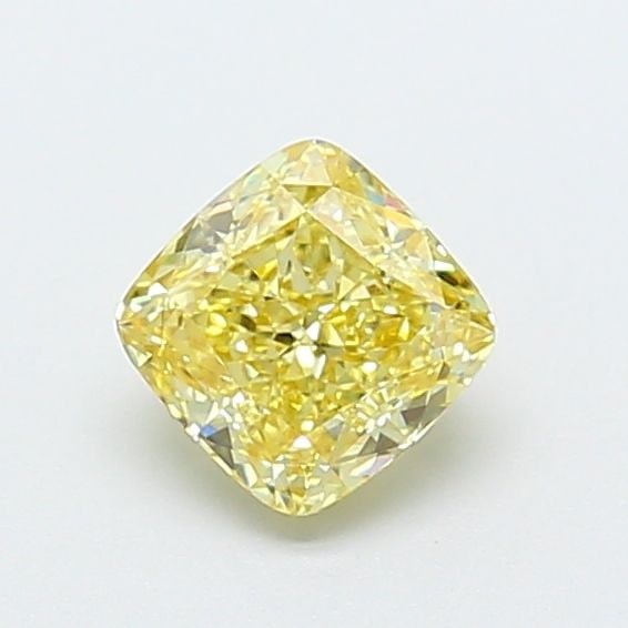 Loose Diamond - CUSHION MODIFIED 1.06ct Fancy Intense Yellow VVS2: Loose Diamond - CUSHION MODIFIED 1.06ct Fancy Intense Yellow VVS2 Source: This is a real non-mined Diamond that has been grown in a lab Shape: CUSHION MODIFIED Carats: 1.06 Color: Fancy Intense Yellow