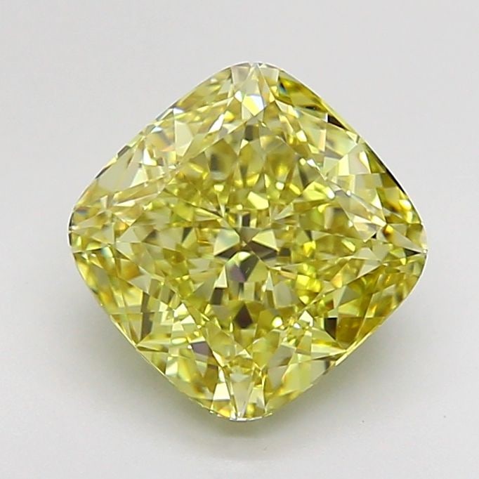 Loose Diamond - CUSHION MODIFIED 3.08ct Fancy Yellow VVS2: Loose Diamond - CUSHION MODIFIED 3.08ct Fancy Yellow VVS2 Source: This is a real non-mined Diamond that has been grown in a lab Shape: CUSHION MODIFIED Carats: 3.08 Color: Fancy Yellow Certification: 