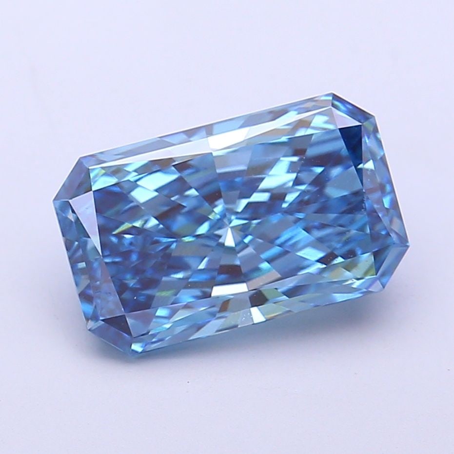 Loose Diamond - RADIANT 3.43ct Fancy Vivid Blue VVS2: Loose Diamond - RADIANT 3.43ct Fancy Vivid Blue VVS2 Source: This is a real non-mined Diamond that has been grown in a lab Shape: RADIANT Carats: 3.43 Color: Fancy Vivid Blue Certification: IGI Video: