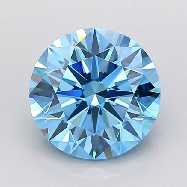 Ideal Loose Diamond - ROUND 1.57ct Fancy Vivid Blue VVS1: Ideal Loose Diamond - ROUND 1.57ct Fancy Vivid Blue VVS1 Source: This is a real non-mined Diamond that has been grown in a lab Shape: ROUND Carats: 1.57 Color: Fancy Vivid Blue Certification: IGI Vide