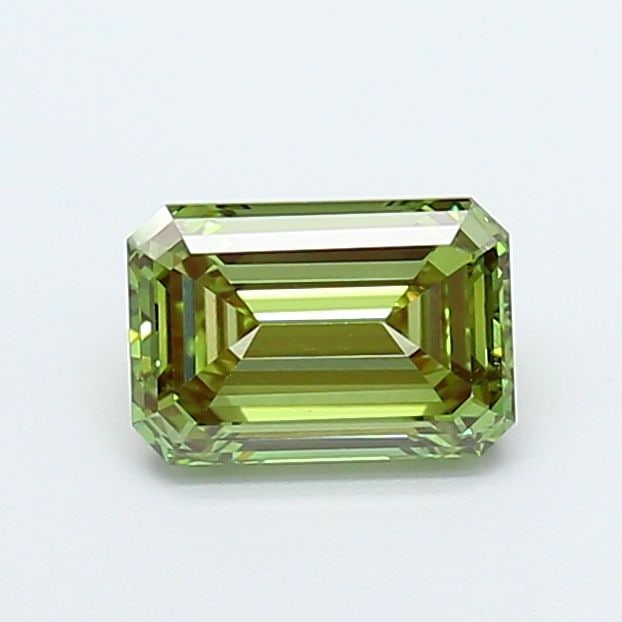 Loose Diamond - EMERALD 1.06ct Fancy Vivid Green VS1: Loose Diamond - EMERALD 1.06ct Fancy Vivid Green VS1 Source: This is a real non-mined Diamond that has been grown in a lab Shape: EMERALD Carats: 1.06 Color: Fancy Vivid Green Certification: IGI