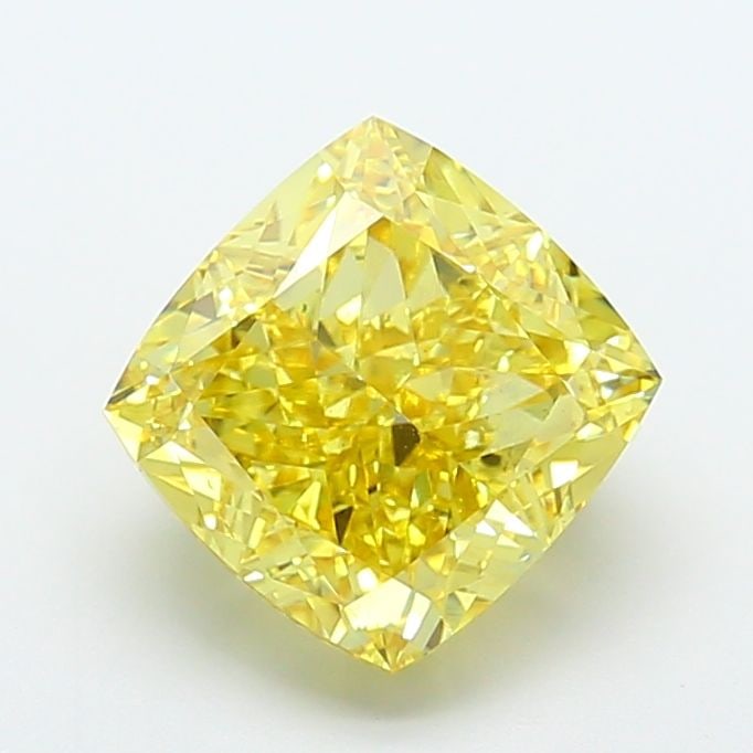 Loose Diamond - CUSHION MODIFIED 7.02ct Fancy Vivid Yellow VS2: Loose Diamond - CUSHION MODIFIED 7.02ct Fancy Vivid Yellow VS2 Source: This is a real non-mined Diamond that has been grown in a lab Shape: CUSHION MODIFIED Carats: 7.02 Color: Fancy Vivid Yellow