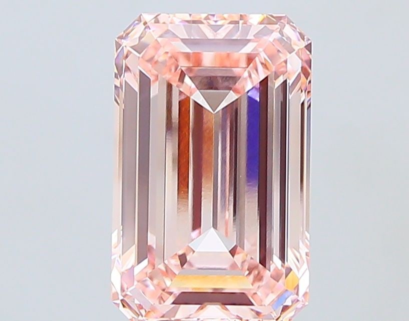 Loose Diamond - EMERALD 10.1ct Fancy Pink VS1: Loose Diamond - EMERALD 10.1ct Fancy Pink VS1 Source: This is a real non-mined Diamond that has been grown in a lab Shape: EMERALD Carats: 10.1 Color: Fancy Pink Certification: IGI Video: