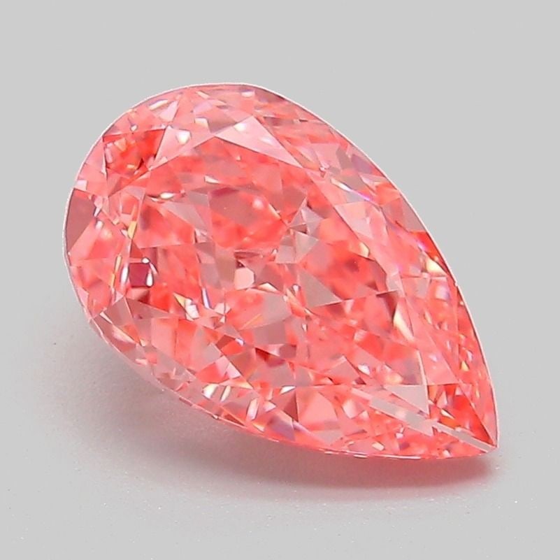 Loose Diamond - PEAR 2.08ct Fancy Vivid Pink VVS2: Loose Diamond - PEAR 2.08ct Fancy Vivid Pink VVS2 Source: This is a real non-mined Diamond that has been grown in a lab Shape: PEAR Carats: 2.08 Color: Fancy Vivid Pink Certification: IGI Video: