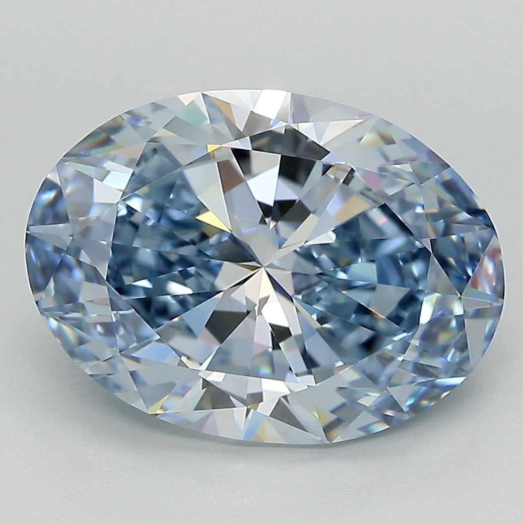 Loose Diamond - OVAL 5.22ct Fancy Vivid Blue VVS1: Loose Diamond - OVAL 5.22ct Fancy Vivid Blue VVS1 Source: This is a real non-mined Diamond that has been grown in a lab Shape: OVAL Carats: 5.22 Color: Fancy Vivid Blue Certification: IGI Video: