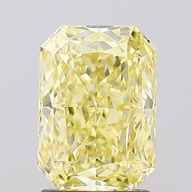 Loose Diamond - RADIANT 2.09ct Fancy Intense Yellow VVS2: Loose Diamond - RADIANT 2.09ct Fancy Intense Yellow VVS2 Source: This is a real non-mined Diamond that has been grown in a lab Shape: RADIANT Carats: 2.09 Color: Fancy Intense Yellow Certification: IG