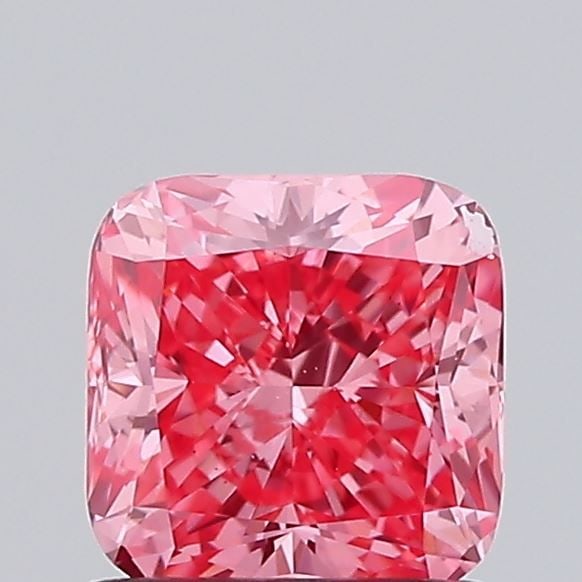 Loose Diamond - CUSHION MODIFIED 0.77ct Fancy Vivid Pink VS1: Loose Diamond - CUSHION MODIFIED 0.77ct Fancy Vivid Pink VS1 Source: This is a real non-mined Diamond that has been grown in a lab Shape: CUSHION MODIFIED Carats: 0.77 Color: Fancy Vivid Pink Certific