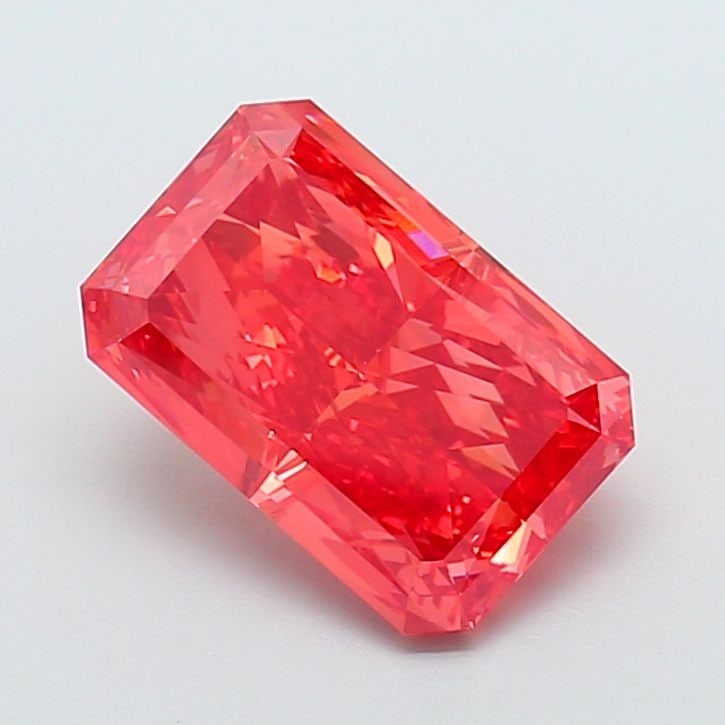 Loose Diamond - RADIANT 5.25ct Fancy Vivid Orangey Pink VS1: Loose Diamond - RADIANT 5.25ct Fancy Vivid Orangey Pink VS1 Source: This is a real non-mined Diamond that has been grown in a lab Shape: RADIANT Carats: 5.25 Color: Fancy Vivid Orangey Pink Certificat