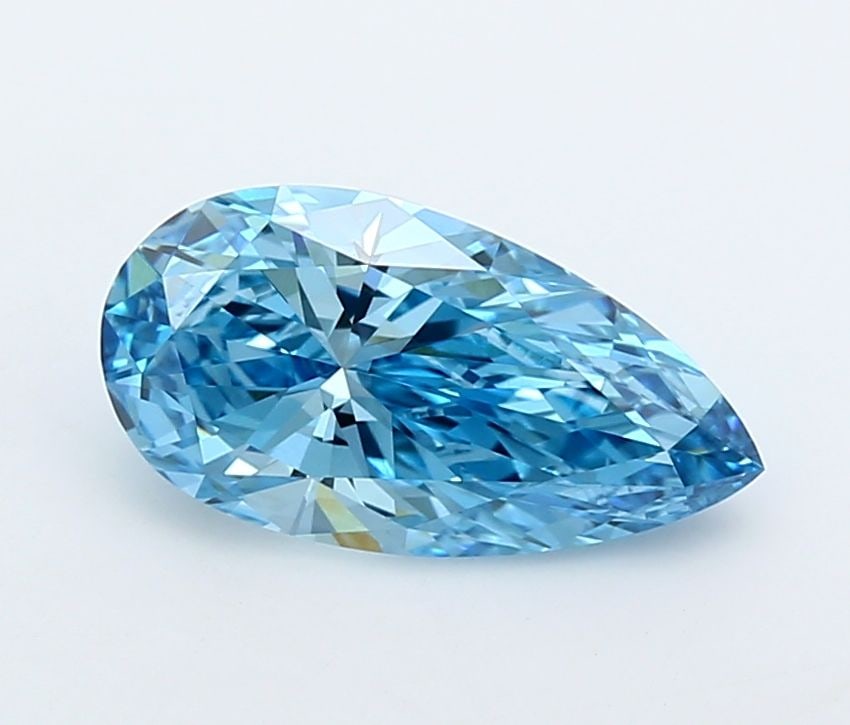 Loose Diamond - PEAR 2.05ct Fancy Vivid Blue VVS2: Loose Diamond - PEAR 2.05ct Fancy Vivid Blue VVS2 Source: This is a real non-mined Diamond that has been grown in a lab Shape: PEAR Carats: 2.05 Color: Fancy Vivid Blue Certification: IGI Video: