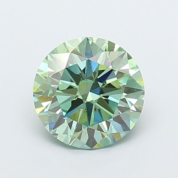 Loose Diamond - ROUND 2.01ct Fancy Vivid Green SI1: Loose Diamond - ROUND 2.01ct Fancy Vivid Green SI1 Source: This is a real non-mined Diamond that has been grown in a lab Shape: ROUND Carats: 2.01 Color: Fancy Vivid Green Certification: IGI Video: