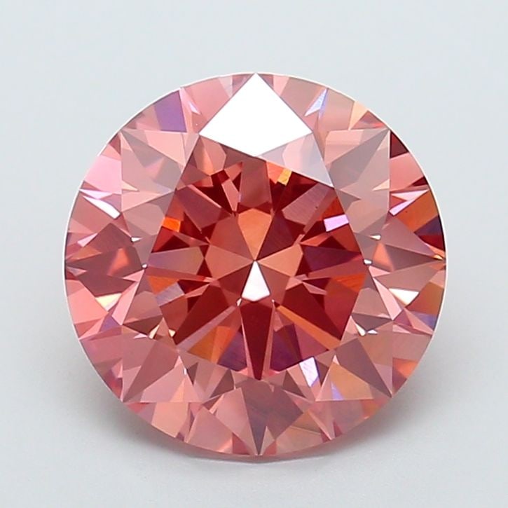 Ideal Loose Diamond - ROUND 5.07ct Fancy Intense Brownish Pink VS2: Ideal Loose Diamond - ROUND 5.07ct Fancy Intense Brownish Pink VS2 Source: This is a real non-mined Diamond that has been grown in a lab Shape: ROUND Carats: 5.07 Color: Fancy Intense Brownish Pink Ce