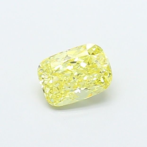 Loose Diamond - CUSHION MODIFIED 0.96ct Fancy Intense Yellow VS2: Loose Diamond - CUSHION MODIFIED 0.96ct Fancy Intense Yellow VS2 Source: This is a real non-mined Diamond that has been grown in a lab Shape: CUSHION MODIFIED Carats: 0.96 Color: Fancy Intense Yellow 