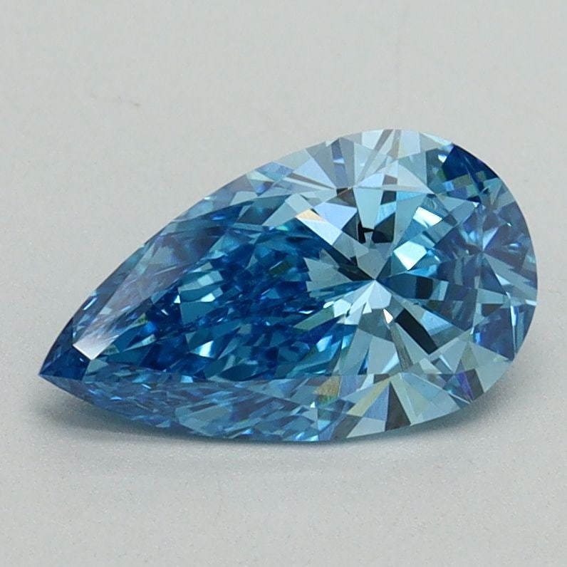 Loose Diamond - PEAR 1.05ct Fancy Vivid Blue VS1: Loose Diamond - PEAR 1.05ct Fancy Vivid Blue VS1 Source: This is a real non-mined Diamond that has been grown in a lab Shape: PEAR Carats: 1.05 Color: Fancy Vivid Blue Certification: IGI Video: