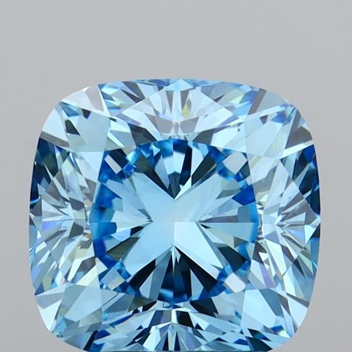Loose Diamond - CUSHION MODIFIED 3.06ct Fancy Vivid Blue VS1: Loose Diamond - CUSHION MODIFIED 3.06ct Fancy Vivid Blue VS1 Source: This is a real non-mined Diamond that has been grown in a lab Shape: CUSHION MODIFIED Carats: 3.06 Color: Fancy Vivid Blue Certific
