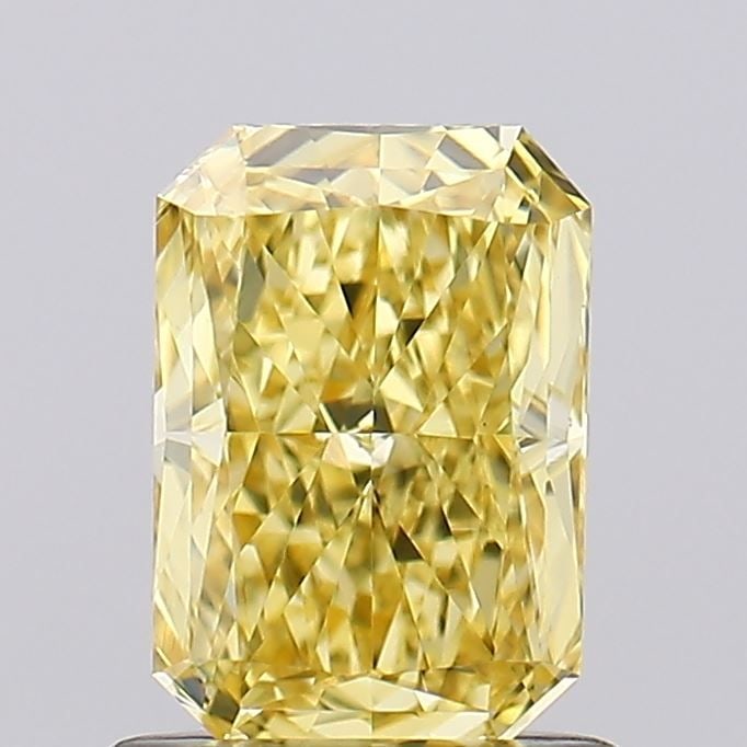 Loose Diamond - RADIANT 1.02ct Fancy Intense Yellow VS1: Loose Diamond - RADIANT 1.02ct Fancy Intense Yellow VS1 Source: This is a real non-mined Diamond that has been grown in a lab Shape: RADIANT Carats: 1.02 Color: Fancy Intense Yellow Certification: IGI