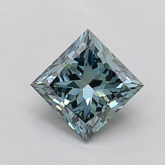 Loose Diamond - PRINCESS 0.53ct Fancy Vivid Green Blue VS1: Loose Diamond - PRINCESS 0.53ct Fancy Vivid Green Blue VS1 Source: This is a real non-mined Diamond that has been grown in a lab Shape: PRINCESS Carats: 0.53 Color: Fancy Vivid Green Blue Certificatio