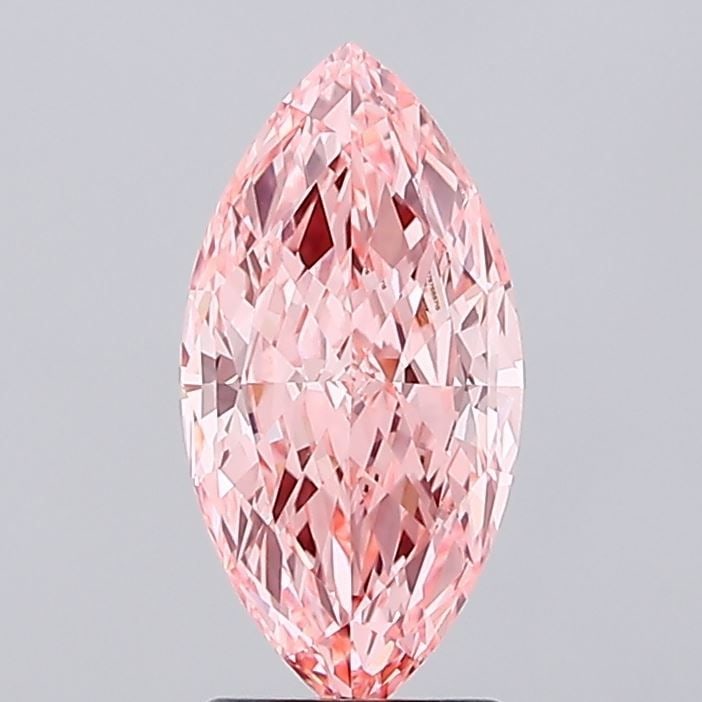 Loose Diamond - MARQUISE 2.03ct Fancy Vivid Pink VVS2: Loose Diamond - MARQUISE 2.03ct Fancy Vivid Pink VVS2 Source: This is a real non-mined Diamond that has been grown in a lab Shape: MARQUISE Carats: 2.03 Color: Fancy Vivid Pink Certification: IGI Vide