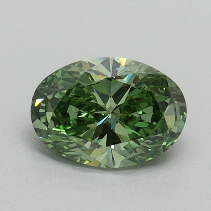 Loose Diamond - OVAL 0.68ct Fancy Vivid Green VS1: Loose Diamond - OVAL 0.68ct Fancy Vivid Green VS1 Source: This is a real non-mined Diamond that has been grown in a lab Shape: OVAL Carats: 0.68 Color: Fancy Vivid Green Certification: IGI Video: