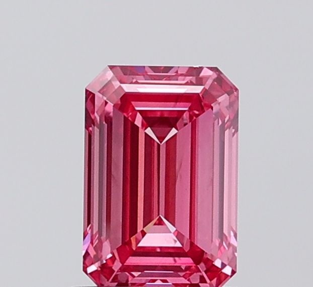 Loose Diamond - EMERALD 1.17ct Fancy Vivid Pink VS2: Loose Diamond - EMERALD 1.17ct Fancy Vivid Pink VS2 Source: This is a real non-mined Diamond that has been grown in a lab Shape: EMERALD Carats: 1.17 Color: Fancy Vivid Pink Certification: IGI Video:
