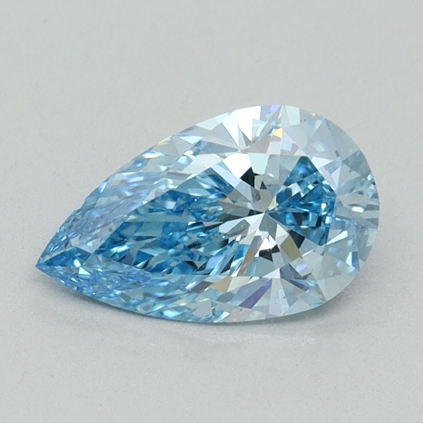 Loose Diamond - PEAR 1.01ct Fancy Vivid Blue VS1: Loose Diamond - PEAR 1.01ct Fancy Vivid Blue VS1 Source: This is a real non-mined Diamond that has been grown in a lab Shape: PEAR Carats: 1.01 Color: Fancy Vivid Blue Certification: IGI Video: