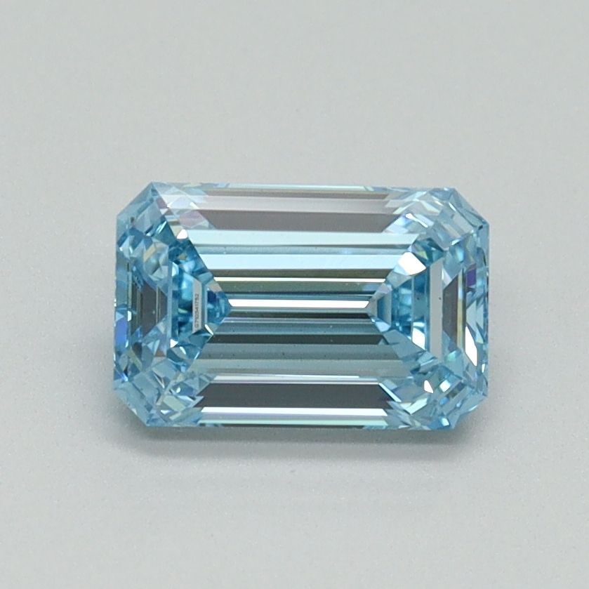 Loose Diamond - EMERALD 1.01ct Fancy Vivid Blue VS1: Loose Diamond - EMERALD 1.01ct Fancy Vivid Blue VS1 Source: This is a real non-mined Diamond that has been grown in a lab Shape: EMERALD Carats: 1.01 Color: Fancy Vivid Blue Certification: IGI Video:
