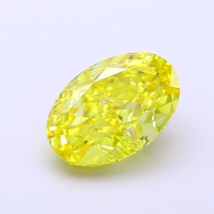 Loose Diamond - OVAL 1.58ct Fancy Vivid Yellow VS2: Loose Diamond - OVAL 1.58ct Fancy Vivid Yellow VS2 Source: This is a real non-mined Diamond that has been grown in a lab Shape: OVAL Carats: 1.58 Color: Fancy Vivid Yellow Certification: IGI Video: