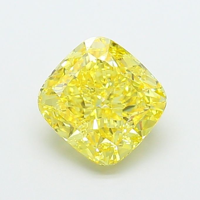 Loose Diamond - CUSHION MODIFIED 2.87ct Fancy Vivid Yellow VS1: Loose Diamond - CUSHION MODIFIED 2.87ct Fancy Vivid Yellow VS1 Source: This is a real non-mined Diamond that has been grown in a lab Shape: CUSHION MODIFIED Carats: 2.87 Color: Fancy Vivid Yellow Cert