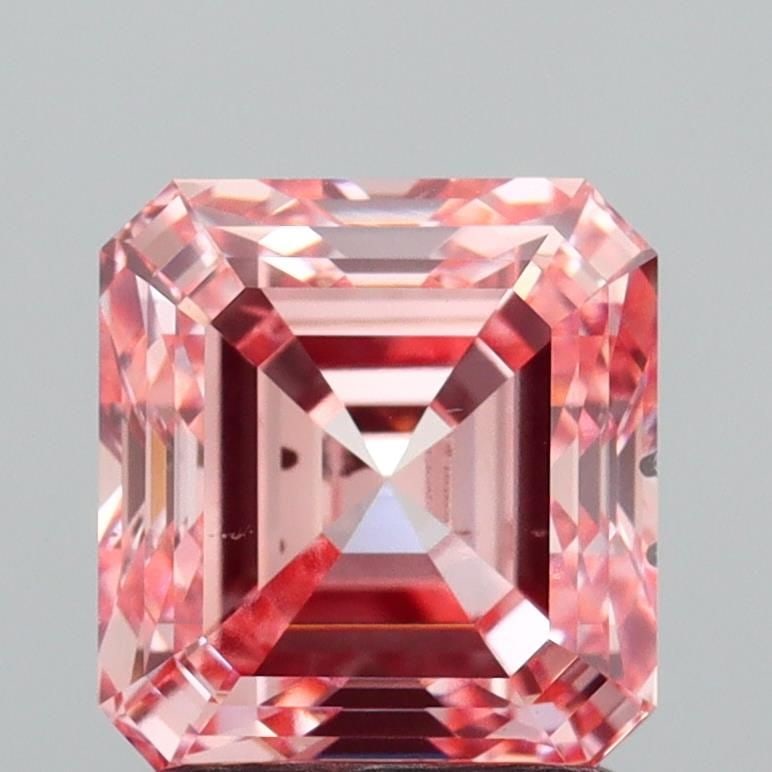 Loose Diamond - EMERALD 2.01ct Fancy Vivid Pink SI1: Loose Diamond - EMERALD 2.01ct Fancy Vivid Pink SI1 Source: This is a real non-mined Diamond that has been grown in a lab Shape: EMERALD Carats: 2.01 Color: Fancy Vivid Pink Certification: IGI Video: