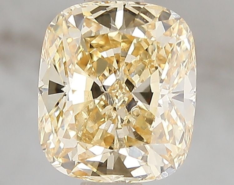 Loose Diamond - CUSHION MODIFIED 2.02ct Fancy Intense Yellow VS1: Loose Diamond - CUSHION MODIFIED 2.02ct Fancy Intense Yellow VS1 Source: This is a real non-mined Diamond that has been grown in a lab Shape: CUSHION MODIFIED Carats: 2.02 Color: Fancy Intense Yellow 