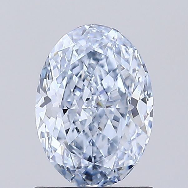 Loose Diamond - OVAL 1.08ct Fancy Light Blue VVS2: Loose Diamond - OVAL 1.08ct Fancy Light Blue VVS2 Source: This is a real non-mined Diamond that has been grown in a lab Shape: OVAL Carats: 1.08 Color: Fancy Light Blue Certification: IGI Video: