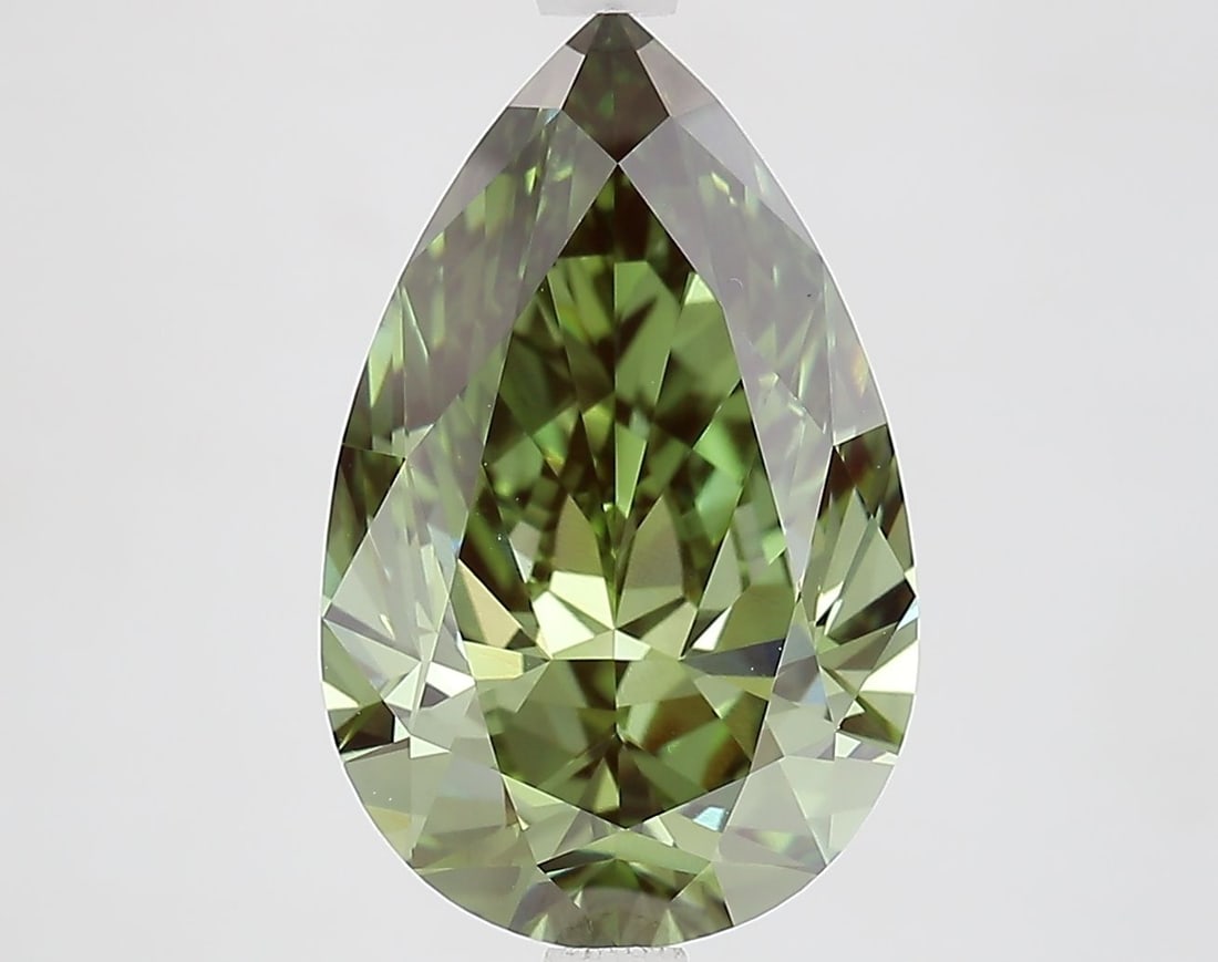 Loose Diamond - PEAR 4.8ct Fancy Vivid Green VVS2: Loose Diamond - PEAR 4.8ct Fancy Vivid Green VVS2 Source: This is a real non-mined Diamond that has been grown in a lab Shape: PEAR Carats: 4.8 Color: Fancy Vivid Green Certification: IGI Video: