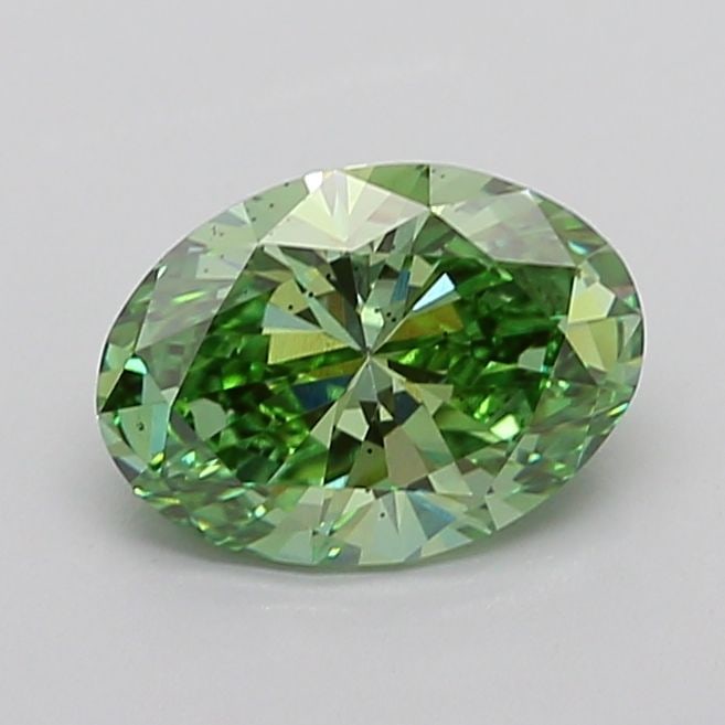 Loose Diamond - OVAL 2.0ct Fancy Vivid Green SI1: Loose Diamond - OVAL 2.0ct Fancy Vivid Green SI1 Source: This is a real non-mined Diamond that has been grown in a lab Shape: OVAL Carats: 2.0 Color: Fancy Vivid Green Certification: IGI PLEASE NOTE: 