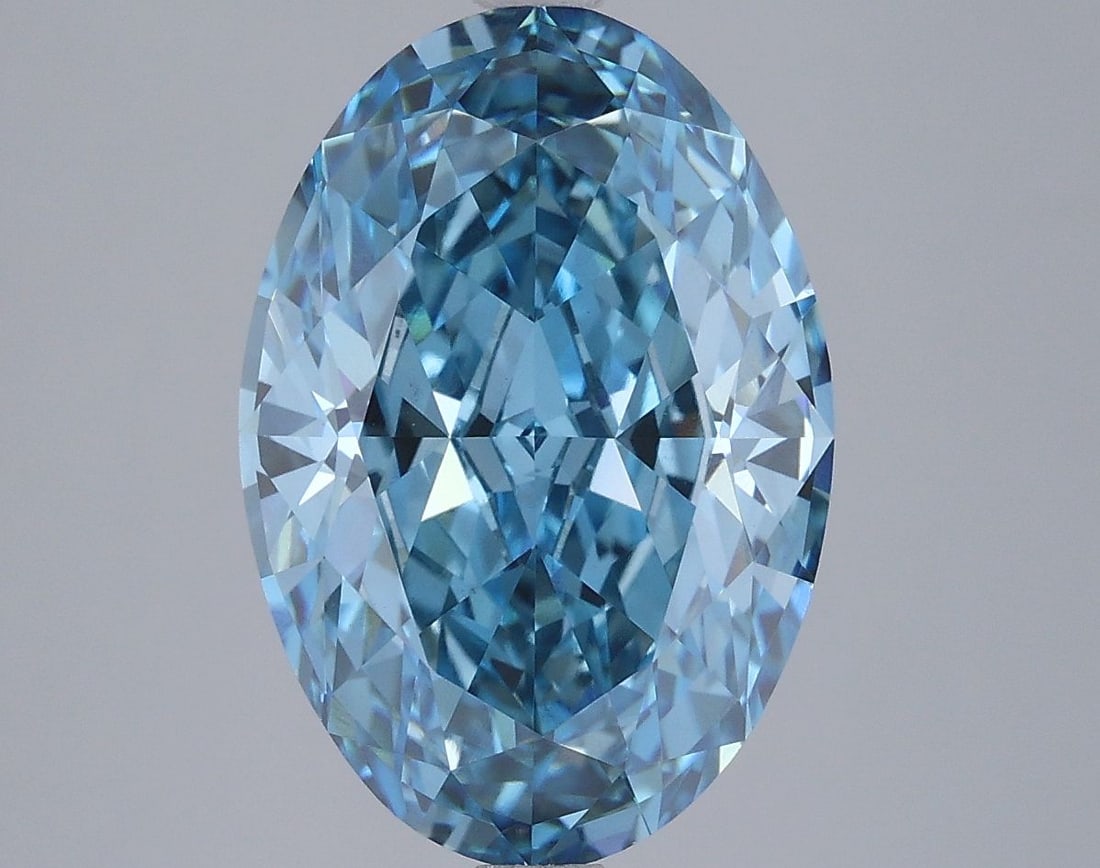 Loose Diamond - OVAL 4.88ct Fancy Vivid Blue VS1: Loose Diamond - OVAL 4.88ct Fancy Vivid Blue VS1 Source: This is a real non-mined Diamond that has been grown in a lab Shape: OVAL Carats: 4.88 Color: Fancy Vivid Blue Certification: IGI Video: