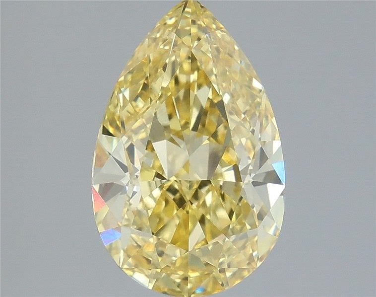 Loose Diamond - PEAR 2.56ct Fancy Vivid Yellow VVS2: Loose Diamond - PEAR 2.56ct Fancy Vivid Yellow VVS2 Source: This is a real non-mined Diamond that has been grown in a lab Shape: PEAR Carats: 2.56 Color: Fancy Vivid Yellow Certification: IGI Video: