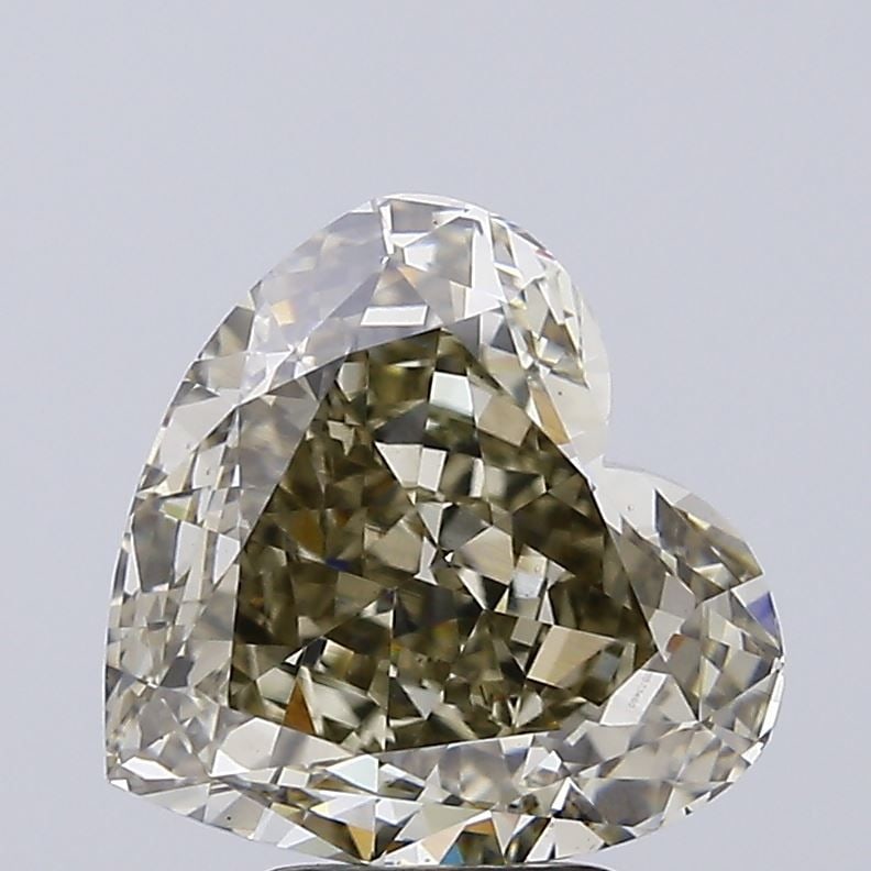 Loose Diamond - HEART 5.03ct Fancy Light Brownish Gray VS1: Loose Diamond - HEART 5.03ct Fancy Light Brownish Gray VS1 Source: This is a real non-mined Diamond that has been grown in a lab Shape: HEART Carats: 5.03 Color: Fancy Light Brownish Gray Certificatio