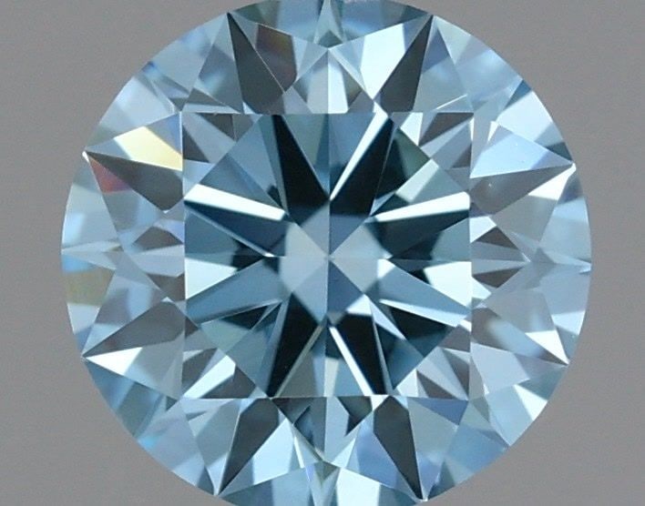 Loose Diamond - ROUND 0.64ct Fancy Vivid Blue VS2: Loose Diamond - ROUND 0.64ct Fancy Vivid Blue VS2 Source: This is a real non-mined Diamond that has been grown in a lab Shape: ROUND Carats: 0.64 Color: Fancy Vivid Blue Certification: IGI Video: