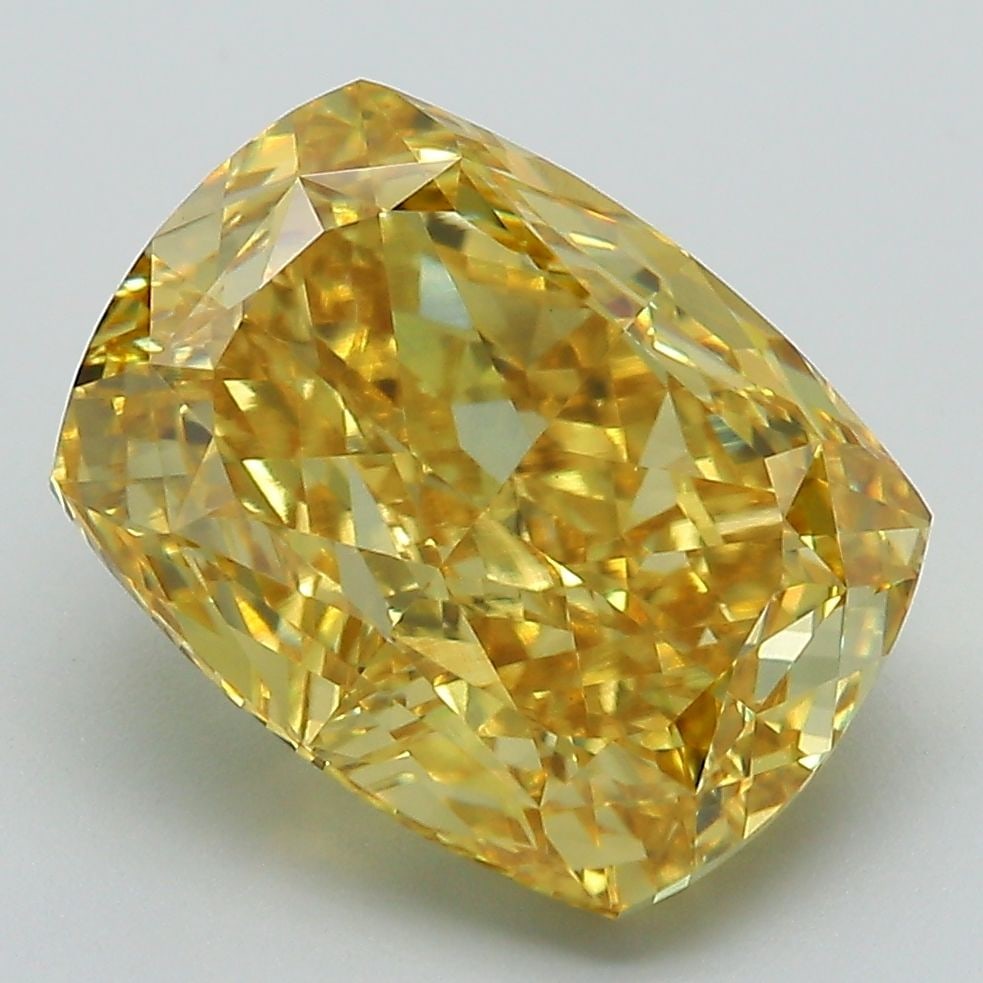Loose Diamond - CUSHION MODIFIED 5.69ct Fancy Vivid Yellow VS1: Loose Diamond - CUSHION MODIFIED 5.69ct Fancy Vivid Yellow VS1 Source: This is a real non-mined Diamond that has been grown in a lab Shape: CUSHION MODIFIED Carats: 5.69 Color: Fancy Vivid Yellow Cert