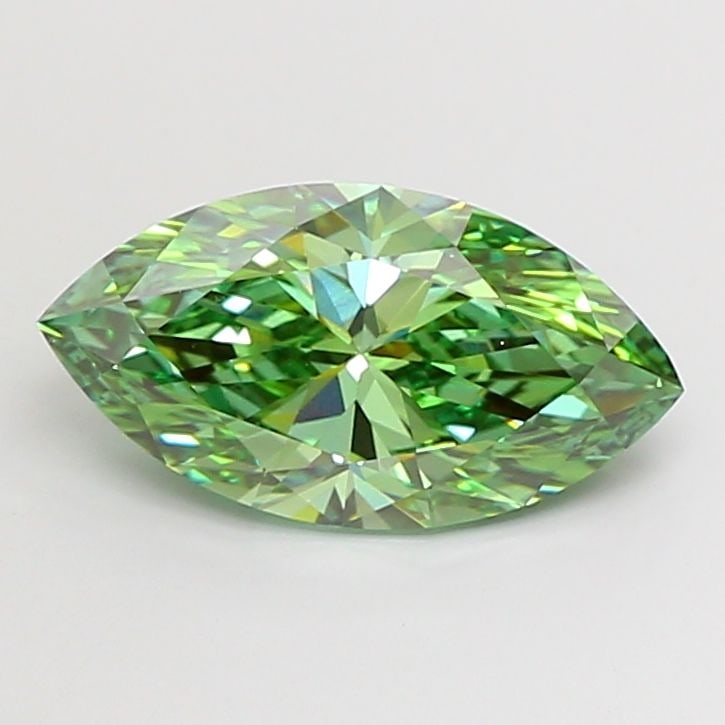 Loose Diamond - MARQUISE 4.01ct Fancy Vivid Green VS1: Loose Diamond - MARQUISE 4.01ct Fancy Vivid Green VS1 Source: This is a real non-mined Diamond that has been grown in a lab Shape: MARQUISE Carats: 4.01 Color: Fancy Vivid Green Certification: IGI Vid