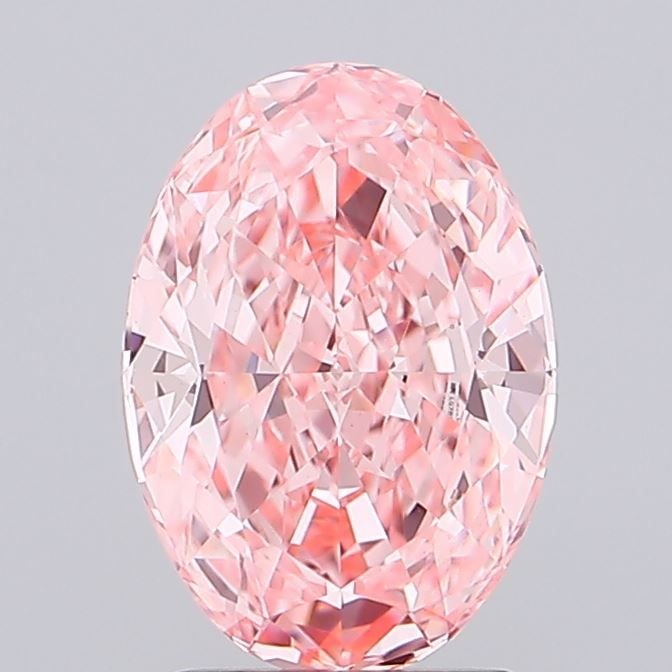 Loose Diamond - OVAL 2.09ct Fancy Vivid Pink VVS2: Loose Diamond - OVAL 2.09ct Fancy Vivid Pink VVS2 Source: This is a real non-mined Diamond that has been grown in a lab Shape: OVAL Carats: 2.09 Color: Fancy Vivid Pink Certification: IGI Video: