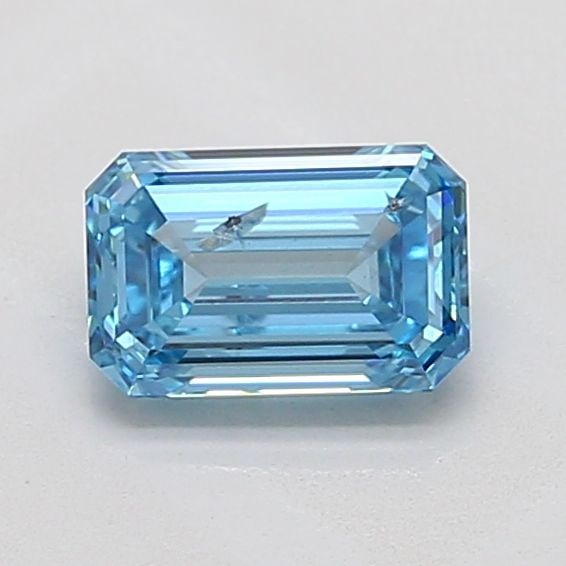 Loose Diamond - EMERALD 1.0ct Fancy Vivid Blue SI2: Loose Diamond - EMERALD 1.0ct Fancy Vivid Blue SI2 Source: This is a real non-mined Diamond that has been grown in a lab Shape: EMERALD Carats: 1.0 Color: Fancy Vivid Blue Certification: IGI Video: