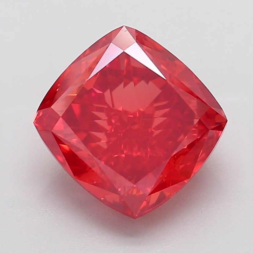 Loose Diamond - CUSHION MODIFIED 7.58ct Fancy Vivid Red VVS2: Loose Diamond - CUSHION MODIFIED 7.58ct Fancy Vivid Red VVS2 Source: This is a real non-mined Diamond that has been grown in a lab Shape: CUSHION MODIFIED Carats: 7.58 Color: Fancy Vivid Red