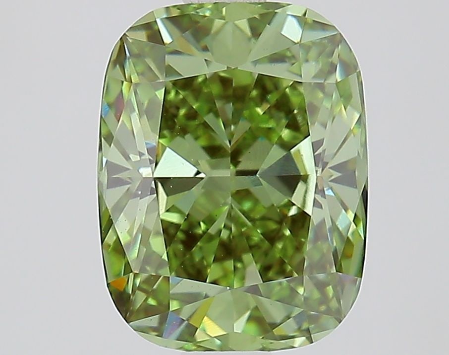 Loose Diamond - CUSHION MODIFIED 1.9ct Fancy Vivid Green VVS2: Loose Diamond - CUSHION MODIFIED 1.9ct Fancy Vivid Green VVS2 Source: This is a real non-mined Diamond that has been grown in a lab Shape: CUSHION MODIFIED Carats: 1.9 Color: Fancy Vivid Green Certifi