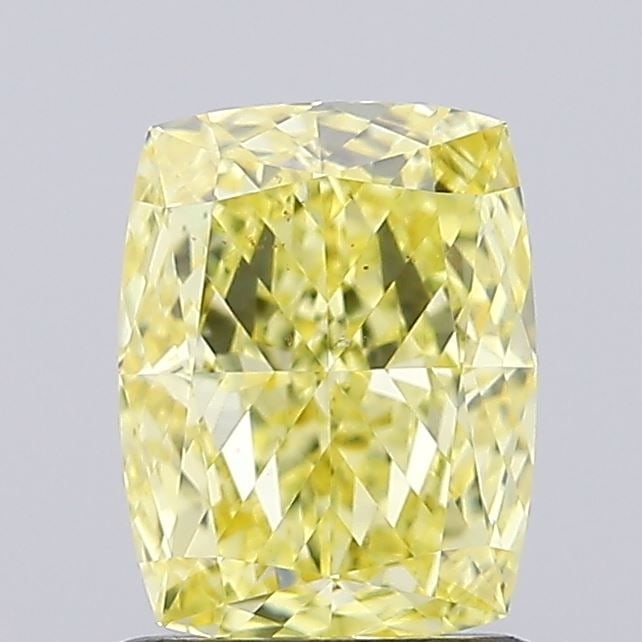 Loose Diamond - CUSHION MODIFIED 1.16ct Fancy Intense Yellow VVS2: Loose Diamond - CUSHION MODIFIED 1.16ct Fancy Intense Yellow VVS2 Source: This is a real non-mined Diamond that has been grown in a lab Shape: CUSHION MODIFIED Carats: 1.16 Color: Fancy Intense Yellow