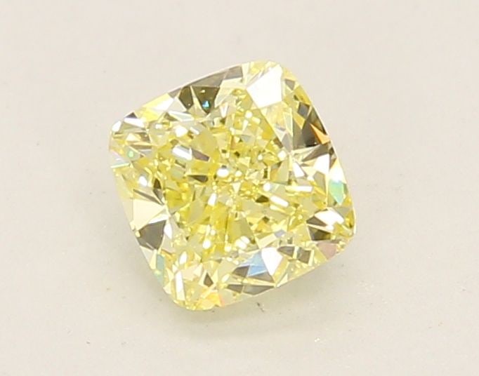 Loose Diamond - CUSHION MODIFIED 0.69ct Fancy Yellow VS1: Loose Diamond - CUSHION MODIFIED 0.69ct Fancy Yellow VS1 Source: This is a real non-mined Diamond that has been grown in a lab Shape: CUSHION MODIFIED Carats: 0.69 Color: Fancy Yellow Certification: I
