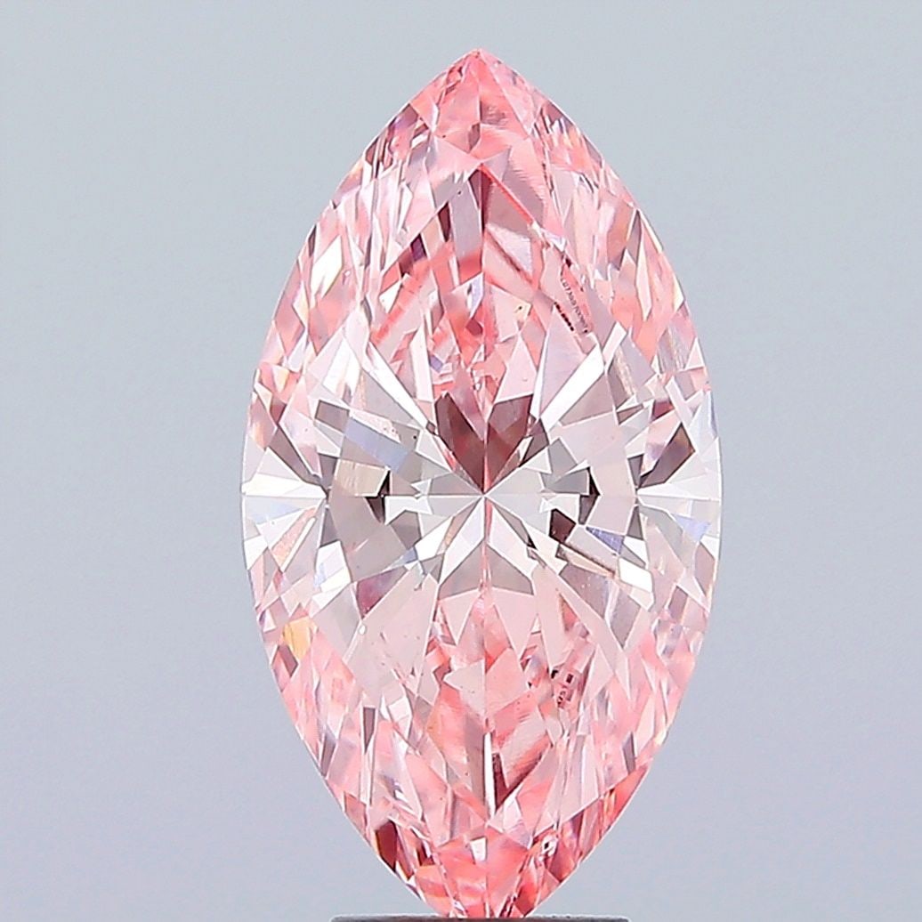 Loose Diamond - MARQUISE 6.15ct Fancy Vivid Pink VS1: Loose Diamond - MARQUISE 6.15ct Fancy Vivid Pink VS1 Source: This is a real non-mined Diamond that has been grown in a lab Shape: MARQUISE Carats: 6.15 Color: Fancy Vivid Pink Certification: IGI Video